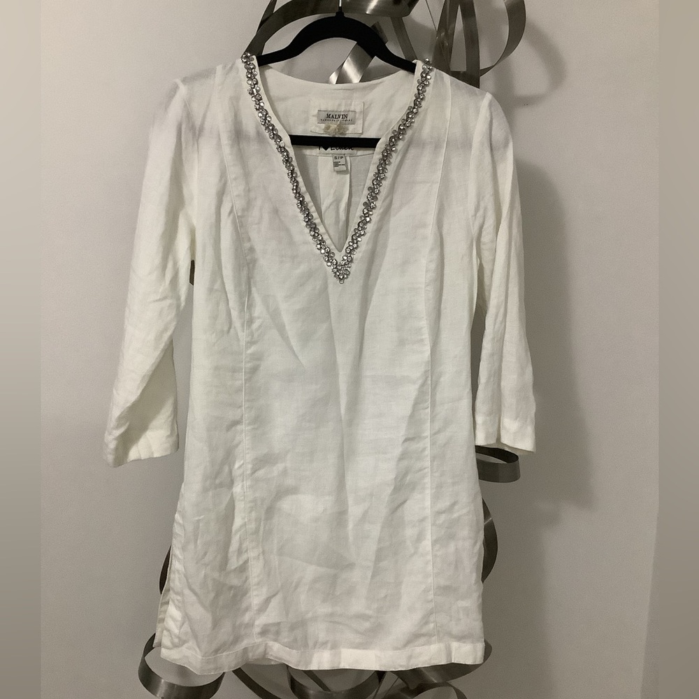 Malvin 100% Linen White Tunic